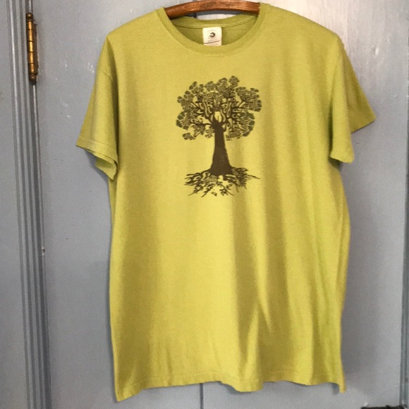 Authentic Pigment Tops - Lime Green Tree of Life T-shirt